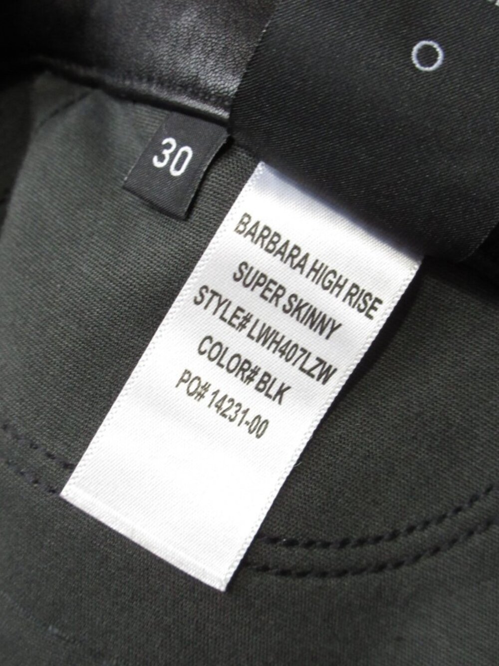 NWT Hudson Barbara High Rise Super Skinny in Black Stretch Leather Pants 30 - Picture 7 of 8